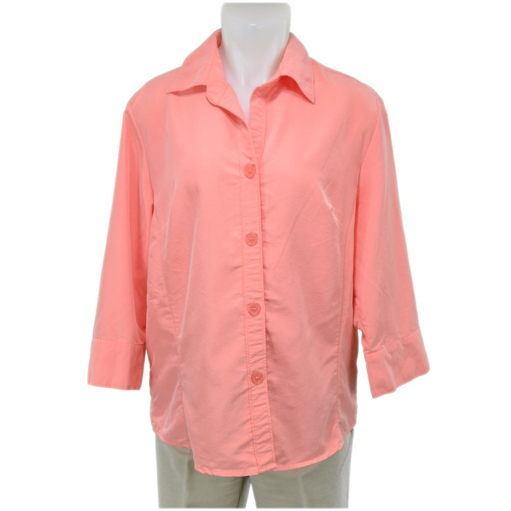 Apparenza Vintage Coral Button Up Blouse (L)